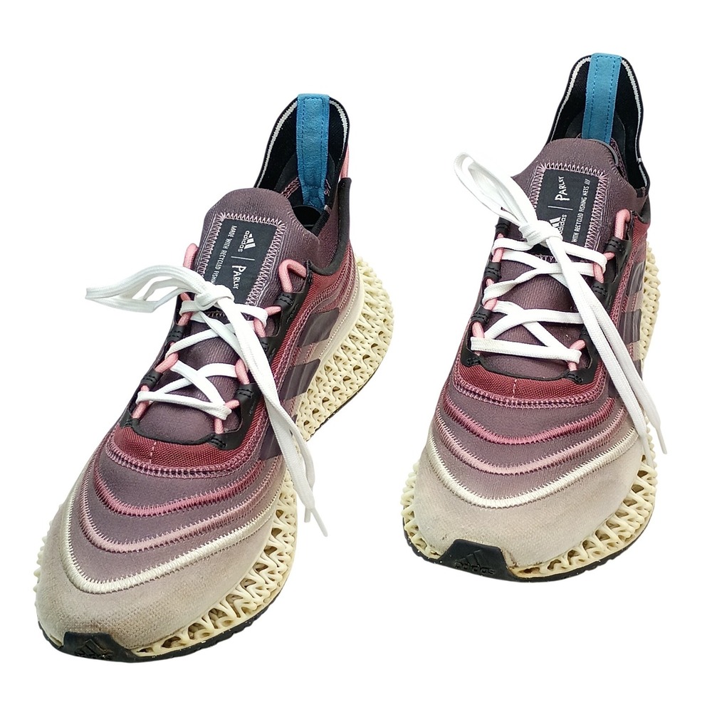Adidas Parley 4DFWD Shoes Men Size 12 Burgundy 3D Printed Lattice Midsole